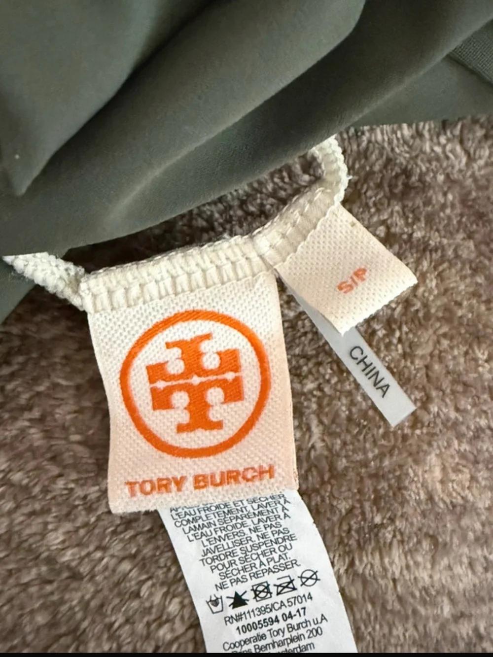 Tory Burch Olive Green Square Neck Bikini Set High Waist
